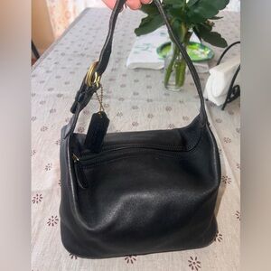 Coach Black Leather Hobo Bag
